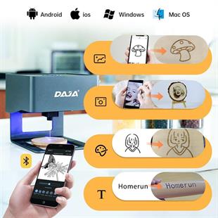 Daja DJ6 Lazer Gravür Baskı Kesim Oyma Makinesi - Profesyonel Lazer İşleme Cihazı