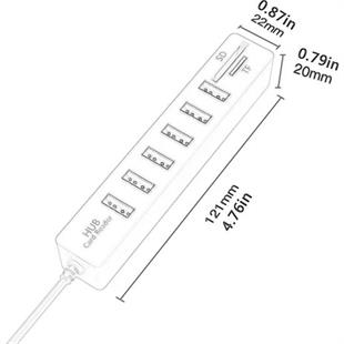 Daytona A4691 6Llı USB Hub+MSD TF+SD Kart okuyucu