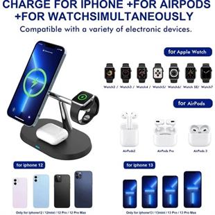 Daytona BWO4 Kablosuz 3lü şarj standı,15W