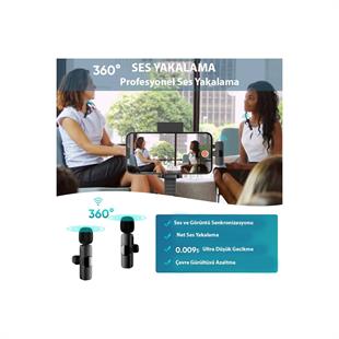 Daytona K9-L1 Kablosuz lightning yaka mikrofonu