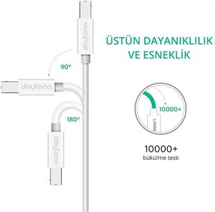 Daytona TB1-2-1  1m Tip-C =>USB B çevirci kablo