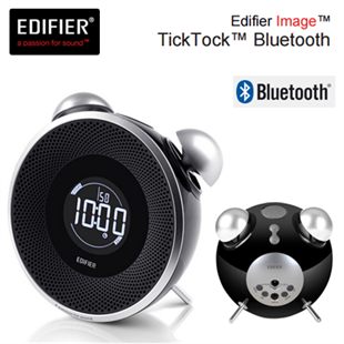 EDIFIER Image Series MF240BTBTick-Tock Dock 8W Rms Çalar Saatli FM Radyo / SD Kart Girişli Hoparlör Siyah, BLUETOOTH
