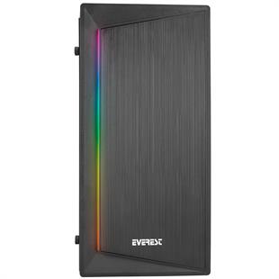EVEREST BLAZON 250W ATX PENCERELİ RGB LED ŞERİTLİ 2xUSB2.0 SİYAH GAMING KASA