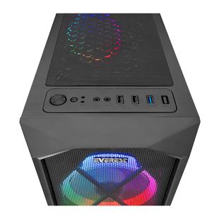 EVEREST FLAT MESH PSU YOK 4x12CM RGB FAN ATX TEMPERED GLASS 2xUSB2.0/1xUSB3.0 SİYAH MID TOWER GAMİNG KASA