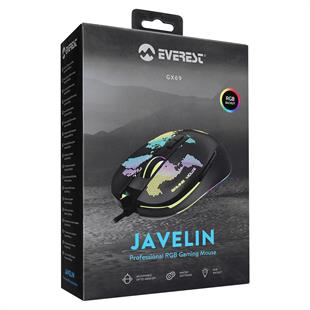 EVEREST GX69 Kablolu USB Siyah Gaming Mouse