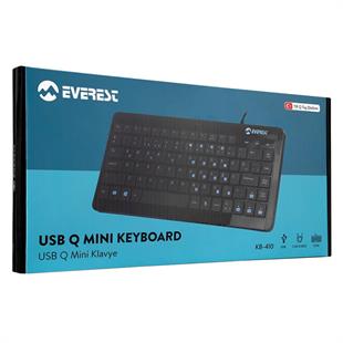 EVEREST KB-410 SİYAH USB Q MINI KLAVYE