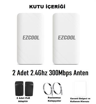 EZCOOL EZ-W240AN DIŞ ORTAM (2.4GHz 300Mbps 1KM) ACCESS POİNT