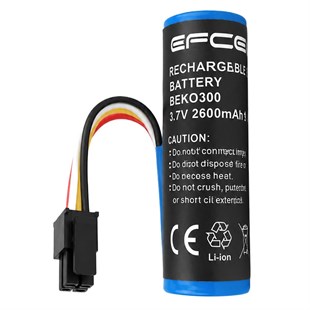 Efcell BEKO 300 TR 3.7V / 3.6V 2600mAh 9.62Wh 4 Pin Soketli Li-Ion Yazar Kasa POS Batarya Pili (VPS906R)
