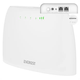 Everest EWR-4G03 4G LTE Wi-Fi Router SIM Kart Girişli 300 Mbps 2.4GHz WAN/LAN Portlu Kablosuz Yönlendirici