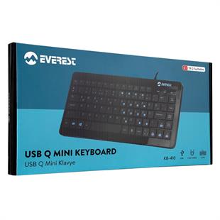 Everest KB-410  Q USB Mini siyah klavye