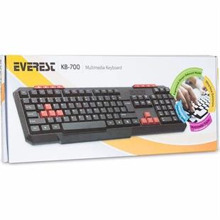 Everest KB-700 Q USB Multi Media siyah klavye