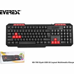 Everest KB-700 Q USB Multi Media siyah klavye