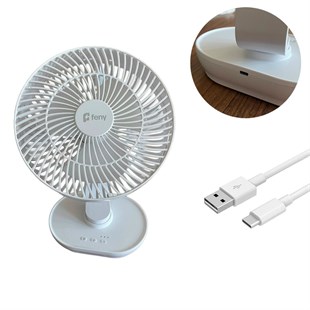 Feny FN-F88 Oscilla 150 Derece Otomatik Salınımlı Şarjlı 8 Masaüstü Fan Vantilatör