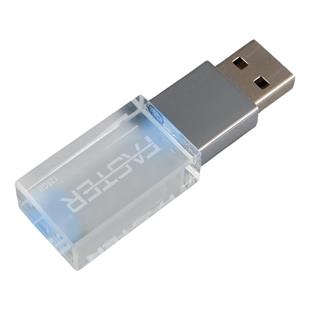 Faster 128 GB Mimi Serisi USB 3.0 Yüksek Hızlı Mavi Işıklı Metal Flash Bellek