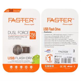 Faster 256 GB Dusl Serisi USB 3.0 Yüksek Hızlı Metal Flash Bellek