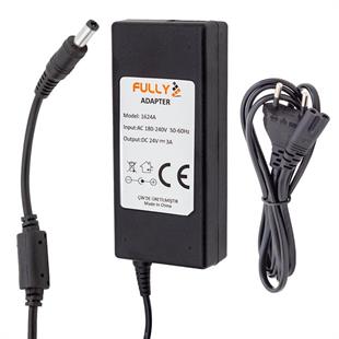Fully O-1624A 24 Volt - 2.5 Amper Plastik Kasa Masaüstü Adaptör 5.5*2.5 Uç