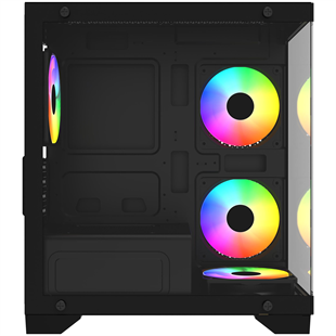 GAMEBOOSTER 600W GB-M6001B 4-Rainbow Fanlı Gaming Mid-Tower PC Kasası