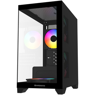 GAMEBOOSTER 600W GB-M6001B 4-Rainbow Fanlı Gaming Mid-Tower PC Kasası