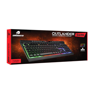 GAMEBOOSTER G69K Outlander Rainbow Aydınlatmalı Membrane Oyun Klavyesi
