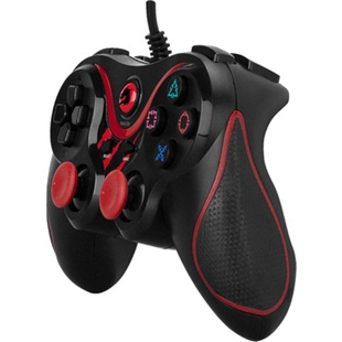 GAMEBOOSTER GB-J38 USB Kablolu Oyun Kolu, Çift Titreşim Motorlu,PC ve PS3 Uyumlu Gamepad