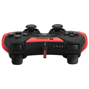 GAMEBOOSTER GB-J54R USB Kablolu Oyun Kolu, Çift Titreşim Motorlu, Ergonomik Kırmızı Tasarım, PC ve PS3 Uyumlu Gamepad