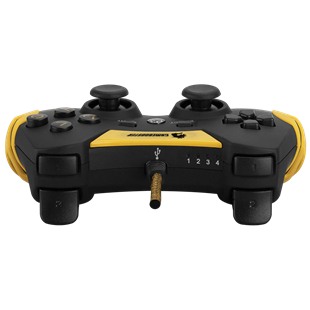GAMEBOOSTER GB-J54Y USB Kablolu Oyun Kolu, Çift Titreşim Motorlu, Ergonomik Sarı Tasarım, PC ve PS3 Uyumlu Gamepad