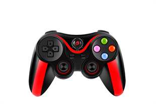 GAMEBOOSTER GB-J86 Bluetooth & 2.4GHz Kablosuz Çift Titreşim Motorlu, Android, PC, PS3, TV Box Uyumlu Siyah Gamepad