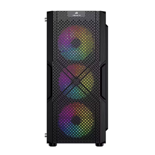 GAMEBOOSTER GB-PW908B 4-FIXED RGB Fanlı Gaming Mid-Tower PC Kasası