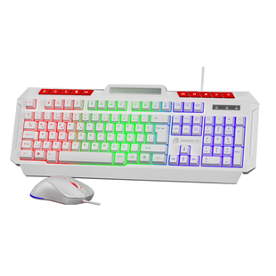 GAMEBOOSTER KM-11W Knight Kablosuz Multimedyalı Klavye-Mouse Set Beyaz (Tek USB Alıcı ile Çift Cihaz Bağlantısı)