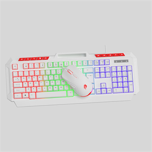 GAMEBOOSTER KM-11W Knight Kablosuz Multimedyalı Klavye-Mouse Set Beyaz (Tek USB Alıcı ile Çift Cihaz Bağlantısı)