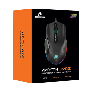 GAMEBOOSTER M16 Myth RGB Aydınlatmalı Siyah Profesyonel Gaming Mouse