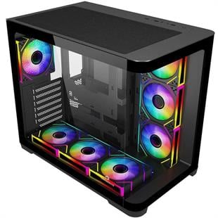 GAMEBOOSTER SEA WIEW GB-G2851BB GAMING Mid-Tower PC Kasası 7-Fanlı