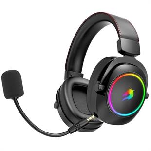 GAMEBOOSTER WBH44 RGB Kablosuz 2.4G+BT Siyah Oyuncu Kulaklığı