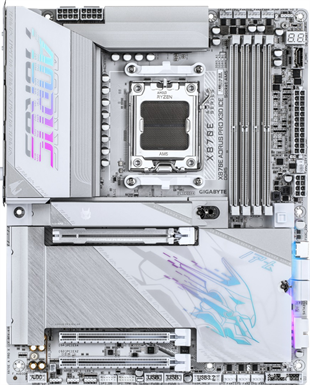 GIGABYTE AORUS PRO X ICE X870E DDR5 HDMI PCIe 5.0 AM5 ATX Beyaz