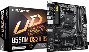 GIGABYTE B550M DS3H R2 DDR4 HDMI DP PCIe 16X v4.0 AM4 mATX
