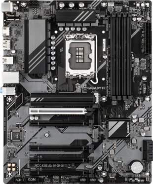 GIGABYTE B760 DS3H GEN5 DDR5 HDMI-DP TYPEC PCIE 4.0 1700p ATX
