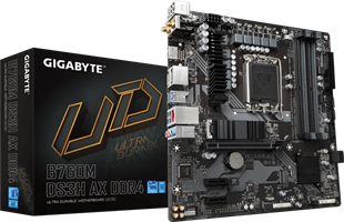GIGABYTE B760M DS3H AX WIFI6E DDR4 HDMI TYPE-C DP PCIE 4.0 1700p mATX