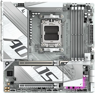 GIGABYTE B850M AORUS ELITE WIFI6E ICE WIFI6E DDR5 HDMI-DP PCIE 5.0 AM5 mATX BEYAZ