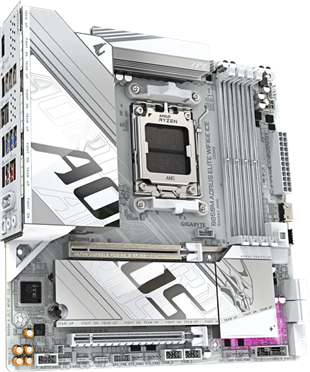 GIGABYTE B850M AORUS ELITE WIFI6E ICE WIFI6E DDR5 HDMI-DP PCIE 5.0 AM5 mATX BEYAZ