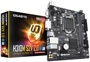 GIGABYTE H310M-S2V 2.0 DDR4 SATA3 DVI PCIe 16X v3.0 1151p v2 mATX