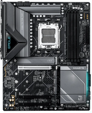 GIGABYTE X870E EAGLE X3D WIFI7 DDR5 HDMI-DP TYPEC PCIE 5.0 AM5 ATX