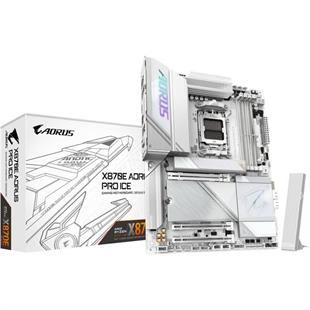 GIGABYTE X870E X870E AORUS PRO ICE WIFI7 DDR5 HDMI-DP TYPEC PCIE 5.0 AM5 ATX BEYAZ