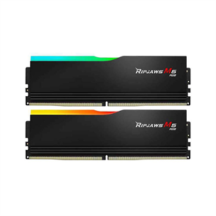 GSKILL 32GB (2X 16GB) DDR5 6400MHZ CL36 RGB DUAL KIT PC RAM / Ripjaws M5 Siyah RGB F5-6400J3648F16GX2-RM5RK