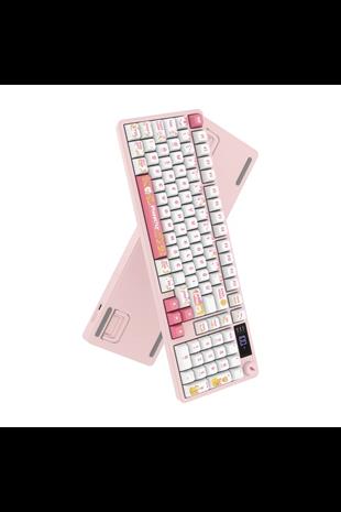 HAWK GAMING HK258WP KABLOSUZ BEYAZ PEMBE KLAVYE