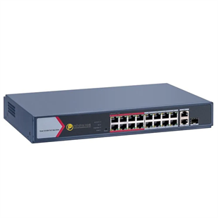 HIKVISION 16port PoE 230w 1-SFP 1-Uplink Gigabit Yönetilebilir Switch DS-3E1518P-EI