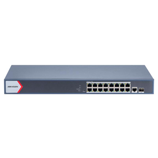 HIKVISION 16port PoE 230w 1-SFP 1-Uplink Gigabit Yönetilebilir Switch DS-3E1518P-EI