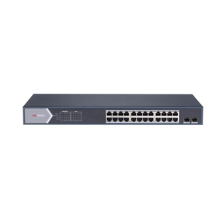 HIKVISION 24port PoE 225W 2-SFP Gigabit Yönetilemez Switch DS-3E0526P-E/M
