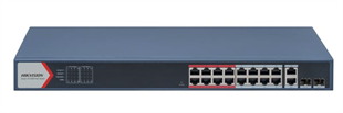 HIKVISION DS-3E1318P-EI 18 Port Mbit 16 PORT POE 230W 2xCombo Uplink Yönetilebilir Smart Switch