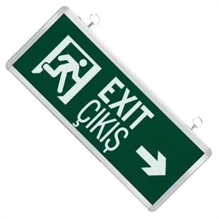 Horoz Robson HL330L 3 Watt 160 Lümen Şarjlı Acil Çıkış Sağ Sol EXIT Levhası Özellikleri (2li Paket)