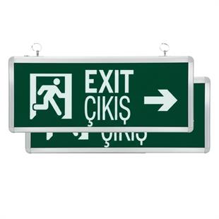 Horoz Robson HL330L 3 Watt 160 Lümen Şarjlı Acil Çıkış Sağ Sol EXIT Levhası Özellikleri (2li Paket)